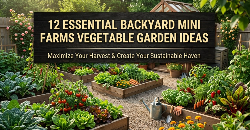 12 Essential Backyard Mini Farms Vegetable Garden Ideas